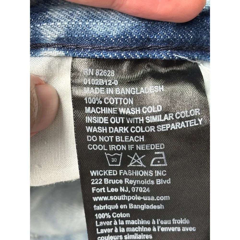Southpole Mens Jeans Acid Wash‎ Straight Leg Size 36x31 Denim